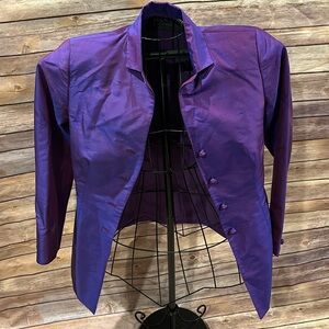 Silk vintage purple iridescent Dana Bachman size 2 petite jacket